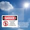 Signmission No Access Unless Conveyor Is Danger Sign, Plastic, 10in W x 7in L, 2PK OS-2PACK-DS-P-710-L-2436 - alternate 7